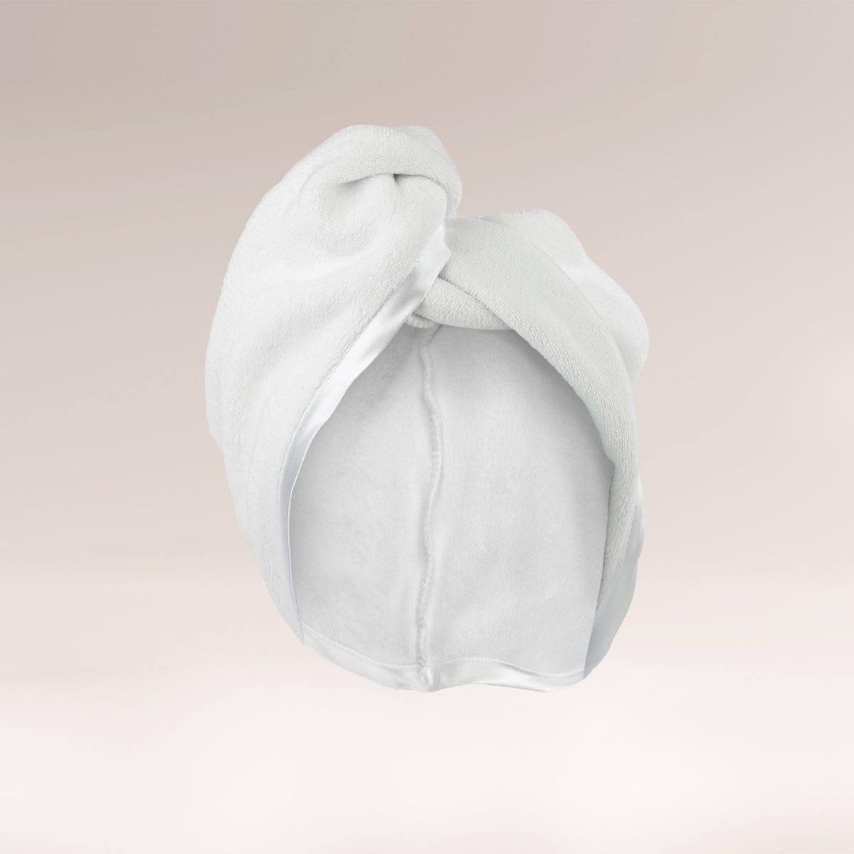 Turban z mikrofibry do szybkiego suszenia włosów - biel