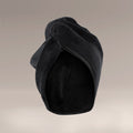 Turban z mikrofibry do szybkiego suszenia włosów - czerń