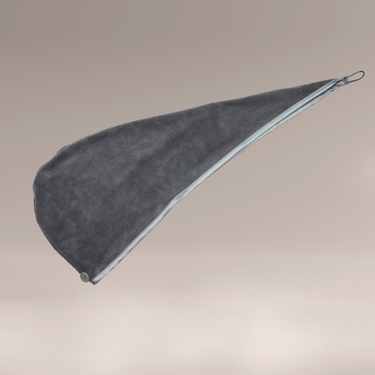Turban z mikrofibry do szybkiego suszenia włosów - szary