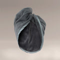 Turban z mikrofibry do szybkiego suszenia włosów - szary