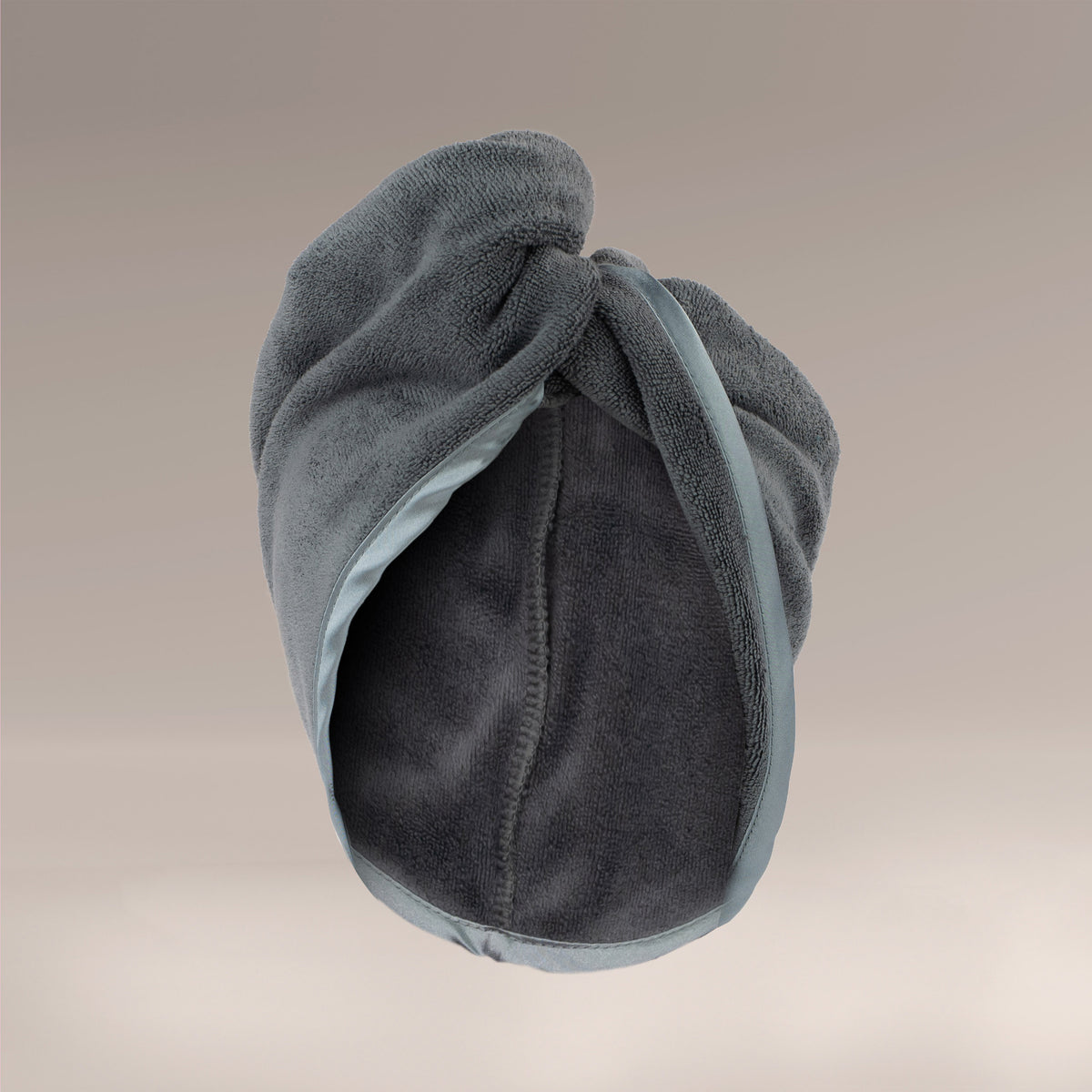 Turban z mikrofibry do szybkiego suszenia włosów - szary